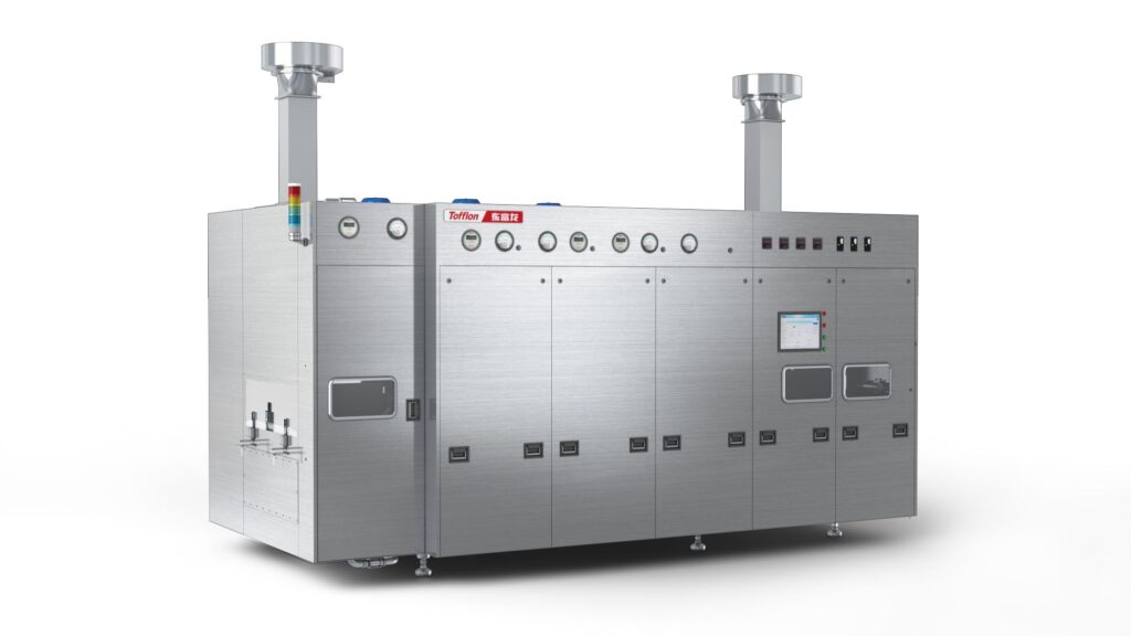 Tofflon Ampoule Filling Line, designed for the precise filling of ampoules in pharmaceutical production, showcasing streamlined efficiency and advanced technology for high-quality drug packaging